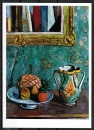 10 gleiche Ansichtskarten von Hans Purrmann (1880-1966) - "Stilleben mit Spiegel"