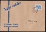 Bund 594 als portoger. EF mit 50 Pf Naturschutzjahr auf Inlands-Brief 15,5 x 22 cm / bis 50g von 1969