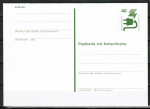 Bund 699 als Ganzsachen-Postkarte mit eingedruckter Marke 40 Pf Unfallverhütung - Antwort-Postkarte mit neuem Adress-Vordruck - ungebraucht