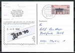 Bund 1461 als Sonder-Ganzsachen-Postkarte PSo 21 mit eingedruckter Marke 60 Pf Europa 1990 als Postkarte von 1990-1993