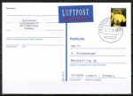 Bund 2524 Skl. (Mi. 2715) als portoger. EF mit 65 Ct. Blumen als Skl.-Marke auf Europa-Postkarte von 2009-2010 in die Schweiz, codiert