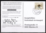 Bund 1546 als portoger. EF mit 60 Pf Segellibelle auf Inlands-Postkarte von 1991-1993