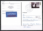 Bund 1817 als portoger. EF mit 200 Pf EZM aus Film-Block auf Übersee-Luftpost-Postkarte von 2002 nach China, AnkStpl.