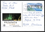 Bund 2178 als Sonder-Ganzsachen-Postkarte PSo 76 mit eingedr. Marke  100 Pf / 0,51 ¤ Brücke Rendsburg - 2001 als Postkarte gebraucht, codiert