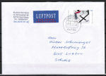 Bund 2308 als portogerechte EF mit 144 Cent El Lissitzky auf Auslands-Brief 20-50g von 2011-2012 in die Schweiz, codiert
