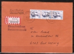 Berlin 812 als portoger. MeF mit 3x 130 Pf Frauen-Serie auf Inlands-Einschreibe-Brief 50-100g von 1988-1989, B6-Format