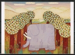 10 gleiche Ansichtskarten von Peter Morawietz - "Blauer Elefant" (1973)