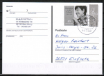 Bund 3448 als portoger. EF mit 45 Cent Hannelore / "Loki" Schmidt aus 10er-Schalter-Bogen auf Inlands-Postkarte vom März-Juni 2019, codiert