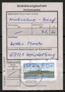 Bund ATM 2 - dickes DBP - Marke zu 80 Pf als portoger. EF auf Einlieferungsschein fr einen Nachnahme-Brief von 1993-1997