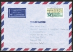 Bund ATM 1 - Marke zu 115 Pf als portoger. EF auf Luftpost-Drucksache bis 20g von 1992 nach Taiwan-China, AnkStpl.