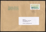 Bund ATM 1 mit dickem DBP - Marke zu 240 Pf als portoger. EF auf Inlands-Brief 50-100g von 1992-1993, 14x20 cm
