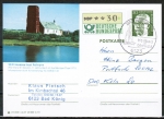 Bund ATM 1 - Marke zu 30 Pf in Gravur-Type als portogerechte Zusatz auf 30 Pf Heinemann-Bildpostkarte als Inlands-Postkarte von 1982-1984