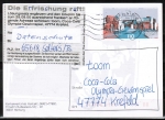 Bund 2110 als 10 Pf überfrankierte EF mit 110 Pf Landtag Nordrhein-Westfalen auf Inlands-Postkarte von 2000, codiert