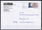 Berlin 851 als portoger. EF mit 100 Pf Carl von Ossietzky auf Brief bis 20g von 1989-1991 von Berlin ins Bundesgebiet
