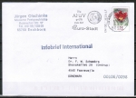 Bund 2968 als Ganzsachen-Umschlag mit eingedruckter Marke 58 Cent Blumen als Ausl.-Infobrief 16g von 2012 (!) nach Dänemark, codiert