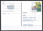 Bund 1918 als portoger. EF mit 100 Pf EZM aus Wald-Block auf Inlands-Postkarte von 1997/1998, codiert