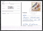 Bund 2015 als portoger. EF mit 100 Pf Wohlfahrt 1998 auf Inlands-Postkarte von 1998-2002, codiert