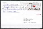 Bund 2138 als portoger. EF mit 100 Pf "Fr Dich" auf Inlands-Postkarte von 2000-2002, codiert