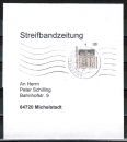 Bund 1935 u.g. als portoger. EF mit 110 Pf SWK "Bellevue" unten geschnitten aus MH auf Streifbandzeitung bis 50g von 1997-2002