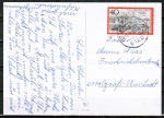 Bund 762 als portoger. EF mit 40 Pf Rüdesheim auf Inlands-Postkarte von 1974-1978