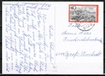 Bund 762 als portoger. EF mit 40 Pf Rdesheim auf Inlands-Postkarte von 1974-1978