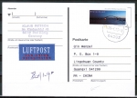 Bund 3001 als portoger. EF mit 75 Cent Fehmarnsundbrücke als Nassklebe-Marke auf Auslands-Postkarte von 2013-2014 nach China/AnkStpl
