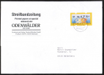 Bund ATM 3.2 - fettes Posthorn - Marke zu 175 Pf als portoger. EF auf Inlands-Streifbandzeitung 100-250g von 1999, ca. 14x20 cm groß