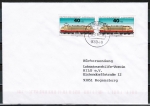 Bund 837 als portoger. MeF mit 2x 40 Pf Jugend 1975 auf Inlands-Bchersendung bis 20g von 1999, codiert