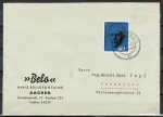 Bund 344 als portoger. EF mit 40 Pf George C. Marshall auf kleinformatigem Inlands-Brief über 20g von 1960-1962