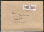 Berlin 815 als portoger. MeF mit 2x 120 Pf SWK aus Rolle auf Inlands-Brief 50-100g von 1989-1991, B6-Format