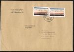 Bund 1530 als portoger. MeF mit 2x 60 Pf ICE auf Auslands-Drucksache 20-50g von 1991-1993 nach Frankreich, 14x20 cm