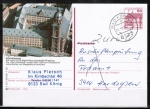 Bund 1028 als Bild-GA-Pk mit eingedruckter Marke rote 60 Pf B+S - Serie - portoger. als Einzel-Anschriftenprüfungs-Postkarte 1985 gelaufen