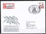 Bund 998 als Privat-Ganzsachen-Umschlag mit eingedruckter Marke 210 Pf B+S - Serie als Inlands-Einschreibe-Brief bis 20g mit SST von 1979
