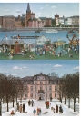 8 verschiedene Ansichtskarten von Felizitas Kastner von Düsseldorf (ca. 1982)