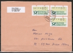 Bund ATM 1 - - 3 Marken zu 60 Pf als portoger. MeF auf Auslands-Brief 20-50g von 1982-1989 nach Polen, AnkStpl.