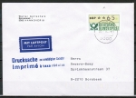 Bund ATM 1 - Marke zu 65 Pf in Gravur-Type als portoger. EF auf Luftpost-Drucksache ermäß.Geb. von 1983-1984 nach Belgien, codiert, Hannover / ea