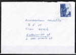 Berlin 760 als portoger. EF mit 80 Pf Gottfried Benn auf Ortsbrief 20-50g von wohl 1987 innerhal Berlins
