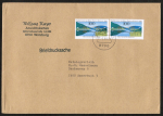 Bund 1630 als portoger. MeF mit 2x 100 Pf Main-Donau-Kanal auf Briefdrucksache 50-100g von 1992-1993, 14x20 cm