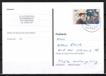 Bund 1734 als portoger. EF mit 100 Pf EZM aus Zoo-Block auf Inlands-Postkarte von 2001, codiert