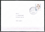 Bund 1755 als portoger. EF mit 80 Pf von Ense auf Büsingen-Brief von 1996-2002 in die Schweiz, codiert