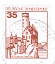Michel-Nr. 1139 - 1143 = Dauerserie Burgen und Schlösser 35 / 80 / 120 / 280 / 300 Pf