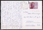 Bund 780 - 10 Pf unterfrankierte (!) EF mit 40 Pf Otto Wels auf Auslands-Postkarte von 1973 nach Rumnien, AnkStpl.
