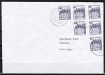 Bund 913 als portoger. MeF mit 6x 10 Pf B+S - Serie Buchdruck aus Rolle auf Inlands-Brief bis 20g von 1979-1982