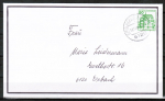 Bund 1038 als portoger. EF mit grüner 50 Pf B+S - Marke aus Rolle im Buchdruck auf Briefdrucksache bis 20g von 1980-1982