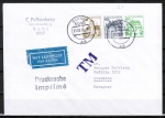 Bund 914+913+1038 o.g. als portoger. Zdr.-EF mit 30+10+50 Pf grne B+S als Zdr. oben geschn. aus Letterset-MH auf VGO-Luftpost-Drucksache n. Paraguay