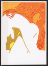 Ansichtskarte (Siebdruck - orange ... ) von Werner Berges - "Sommer" - von 1972