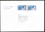 Bund 1275 als portoger. MeF mit 2x 60 Pf Jugend 1986 auf Auslands-Drucksache 20-50g / 14x20 cm von 1989-1993 nach Portugal