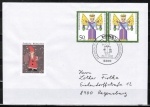 Bund 1484 als portoger. MeF mit 2x 50 Pf Weihnachten 1990 auf Inlands-Brief bis 20g mit ESST von 1990