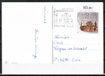Bund 1385 als portoger. EF mit 70 Pf Wohlfahrt 1988 auf Auslands-Postkarte von 1988-1989 nach Portugal
