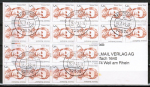 Bund 1405 als portoger. MeF mit 20x 5 Pf Frauen-Serie auf nicht-gelaufenem Inlands-Brief bis 20g von 1993